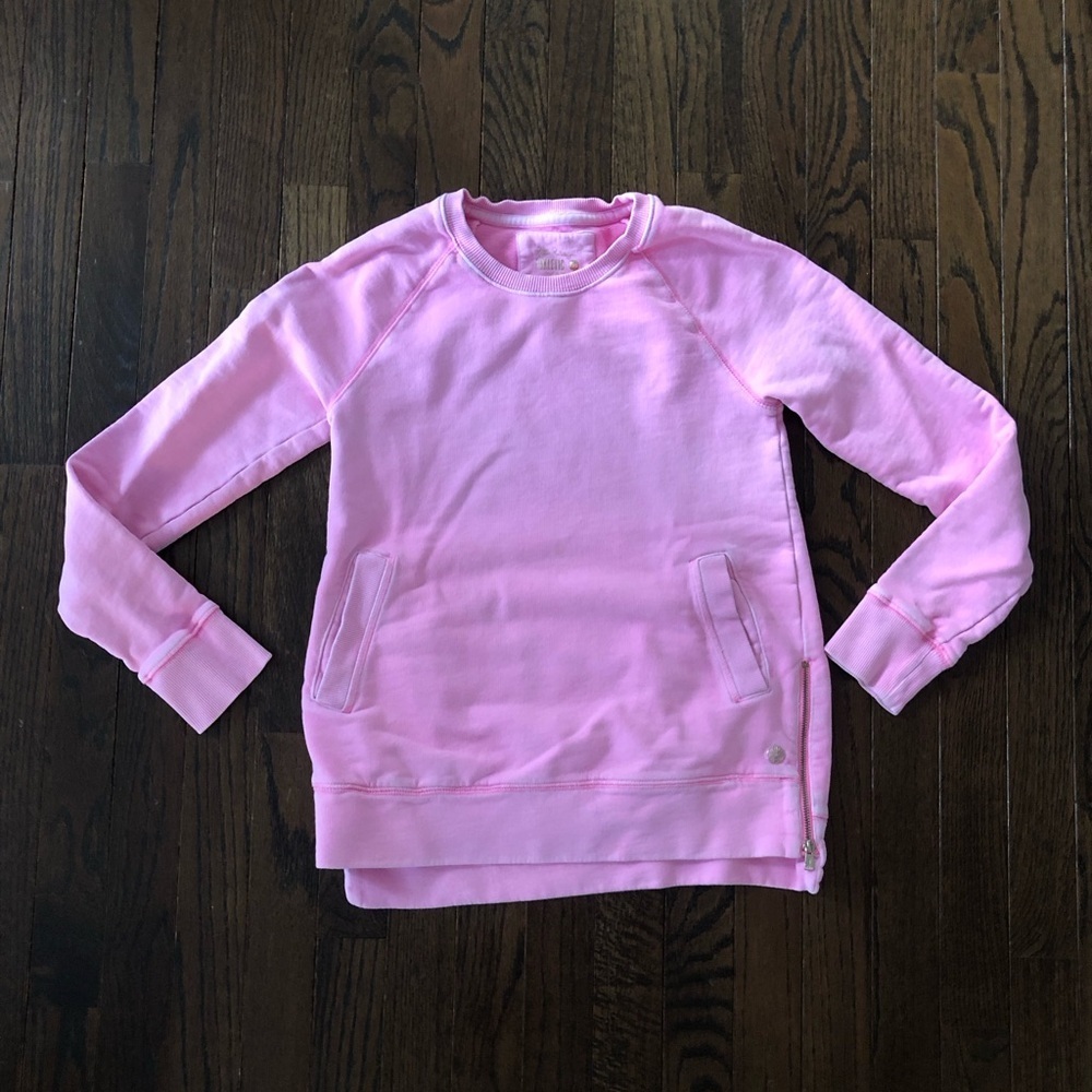 Lilly Pulitzer Women’s XXS Luxletic Pink Beach Comber Long-Sleeve Sweatershirt